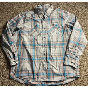 Under Armour Chesapeake Fishing Shirt Mens 2XL Plaid Long Sleeve 1259067